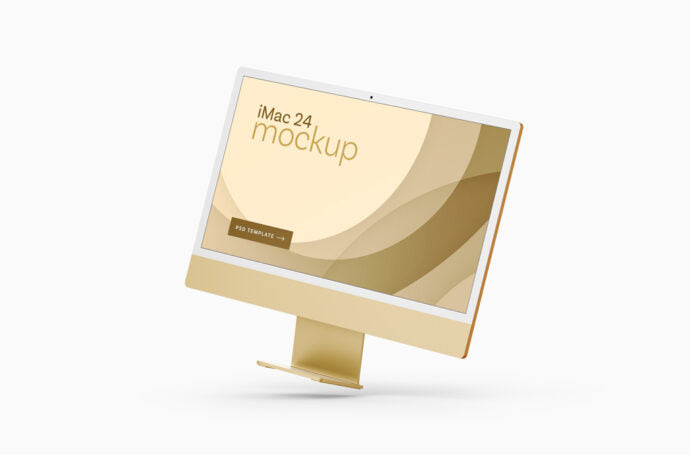 2021 iMac Mockup Floating - Best Designs for Your Project