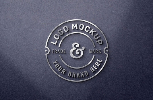 3D Metal Logo Mockup Design Template