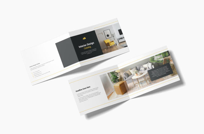 A4 Brochure Mockup: Open and Horizontal Design