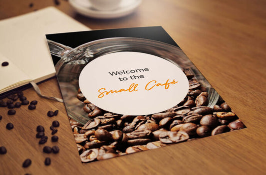 A4 Café Flyer Mockup Template for Designers