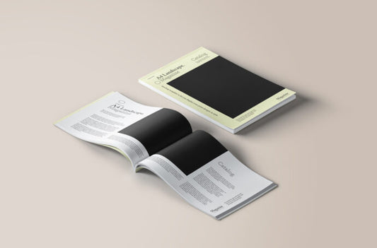 A4 Landscape Magazine Mockup Template for Designers