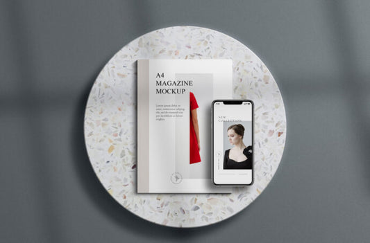 A4 Magazine featuring iPhone Mockup