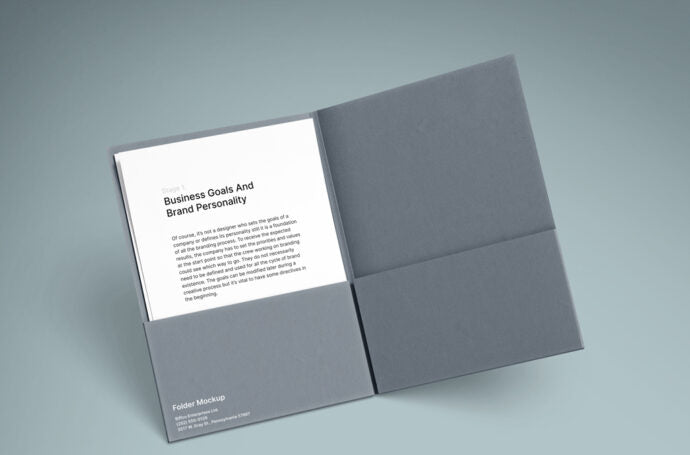 A4 Paper Folder Mockup Template