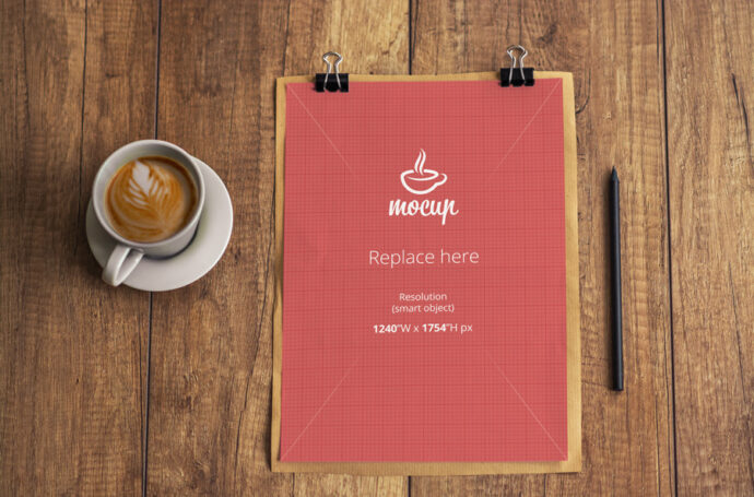 A4 Paper Mockup Template for Designers