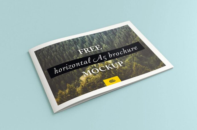 A5 Brochure Mockup Bundle - Horizontal Layout