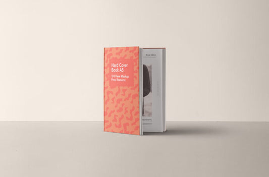 A5 Hardcover Book Mockup for Standing Display