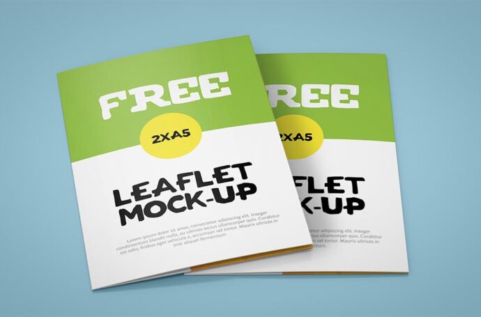 A5 Leaflet Mockup Set - 2 Designs Included