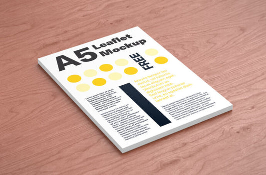 A5 Leaflet Presentation Mockup Bundle for Marketing Materials