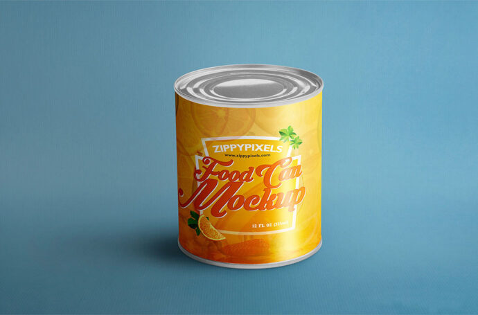 Aluminum Can Mockup Design Template