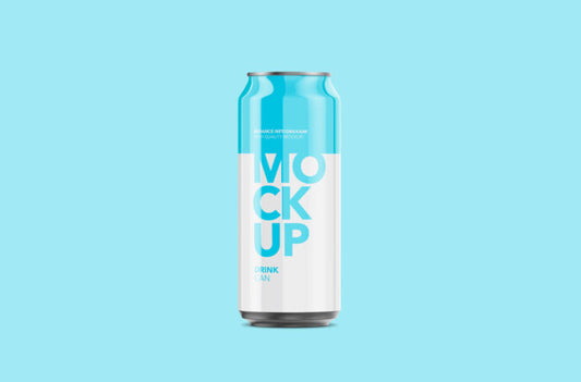 Aluminum Can Mockup with Glossy Finish