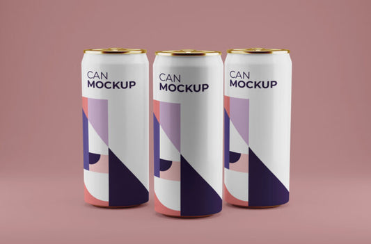 Aluminum Cans Mockup Set of Three