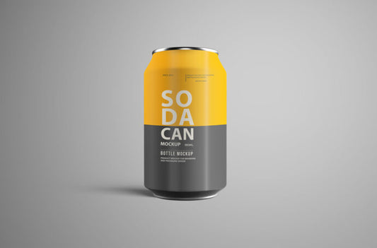 Aluminum Soda Can Mockup - Easy and Basic Design