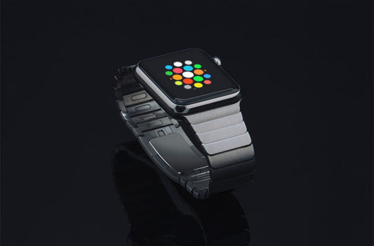 Apple Watch Mockup in Stainless Steel