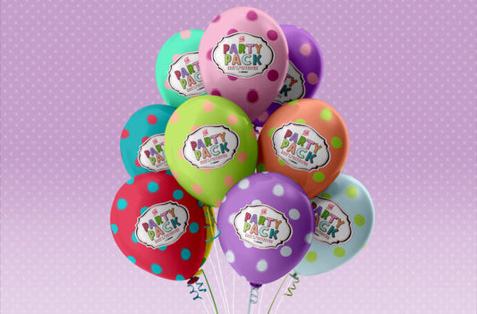 Balloons Mockup Design Template