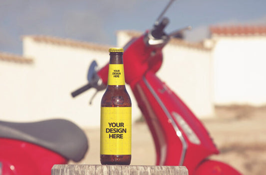 Beer Bottle Mockup for Outdoor Use