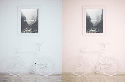 Bike Mockup Framed Picture for Display