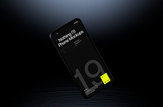 Black Nothing Phone (1) Mockup - High-Quality Image for Black Nothing Phone