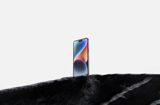 Black Rock Mockup featuring the iPhone 14 Pro