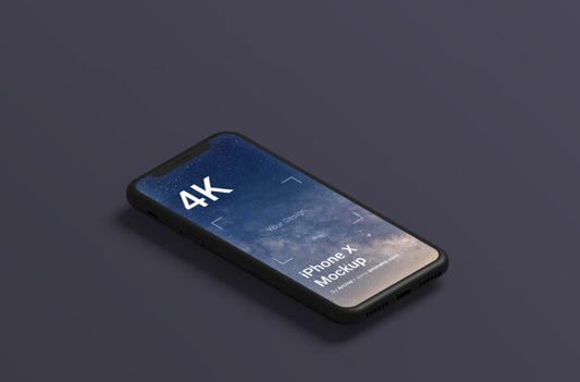 Black iPhone X Floating Mockup