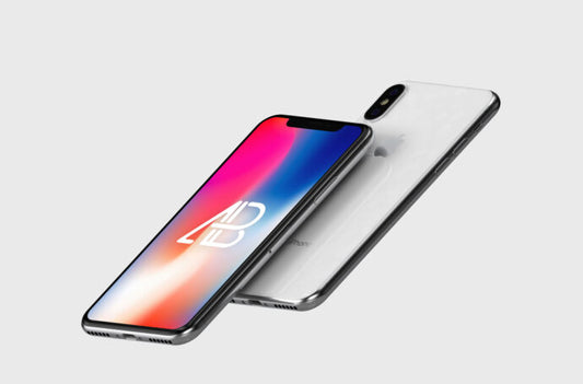 Black or White iPhone X Mockup with Floating Effect