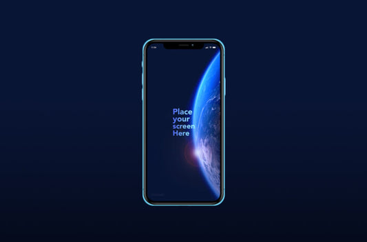 Blue iPhone XR Device Mockup