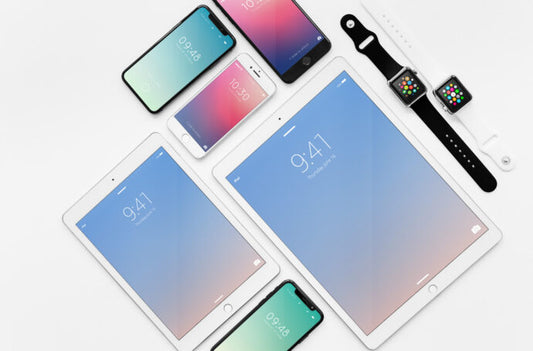 Bundle of Mockups Featuring Apple Devices