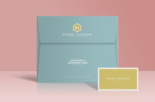 Business Card Envelope Mockup for Professional Presentation