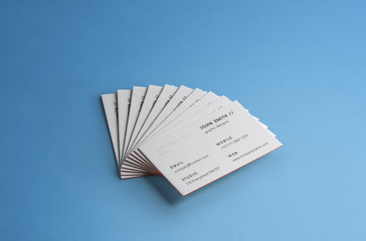 Business Card Stack Mockup