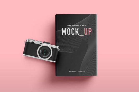 Camera Mockup for Hardcover Book