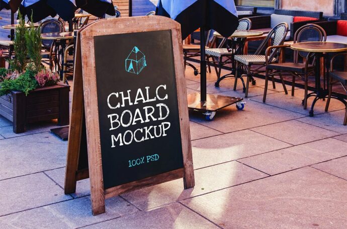 Chalkboard Mockup Design Template