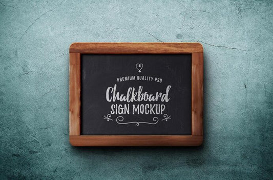 Chalkboard Sign Template for Mockup Design