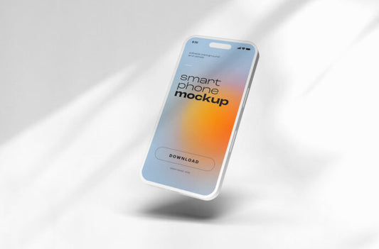 Clay-Style iPhone 14 Mockup: High-Quality Phone Mockup Template