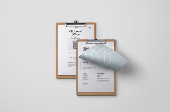 Clipboard Template Mockup for Design Presentation