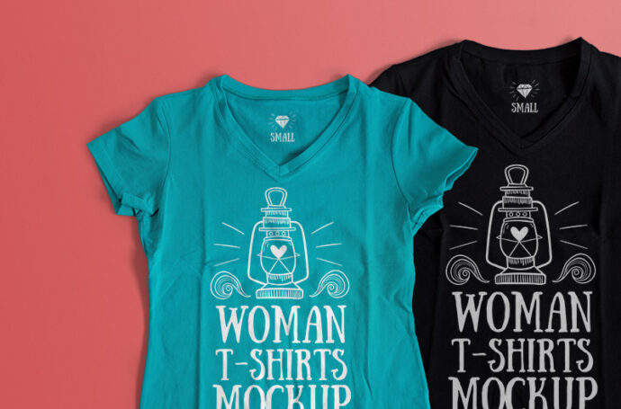 Collection of Women's T-Shirt Mockup Templates