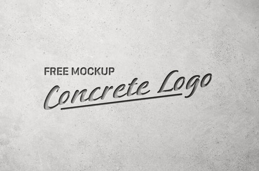 Concrete Wall Mockup with Logo