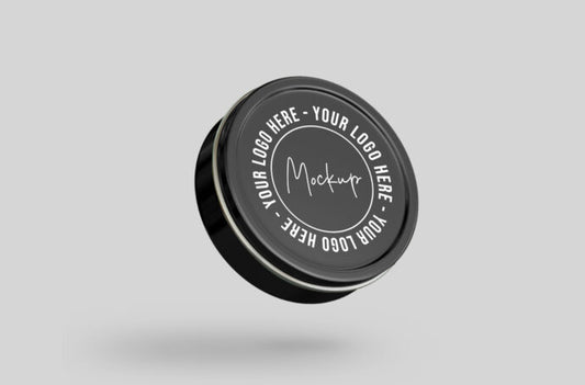 Cosmetic Tin Jar Mockup for Floating Display