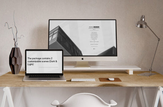 Create Your Ideal Workspace with iMac Scene Mockup Set