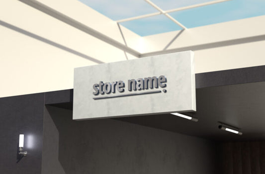 Create a Realistic 3D Store Logo Mockup