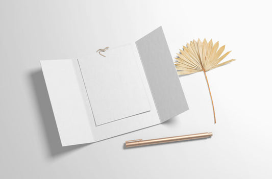 Create a Realistic Mockup of a Postcard and Envelope