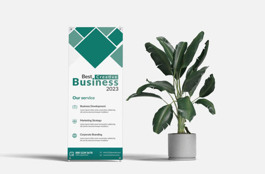 Create a Realistic Retractable Banner Mockup for Your Business