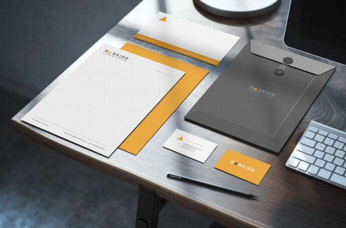 Desk Stationery Mockup for Office Use