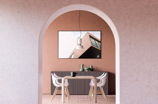 Dining Room Poster Mockup for Interior Design