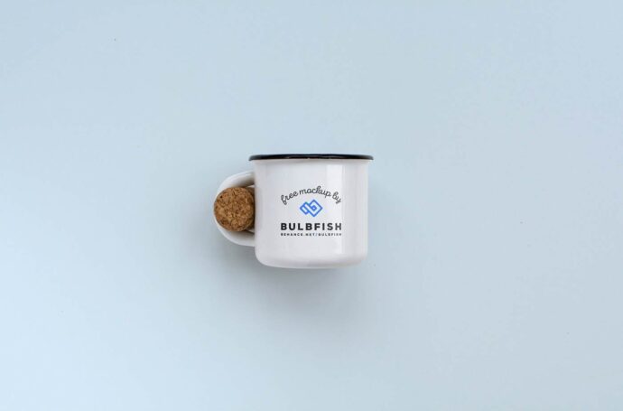 Enamel Cup Mockup Designs for Two Items