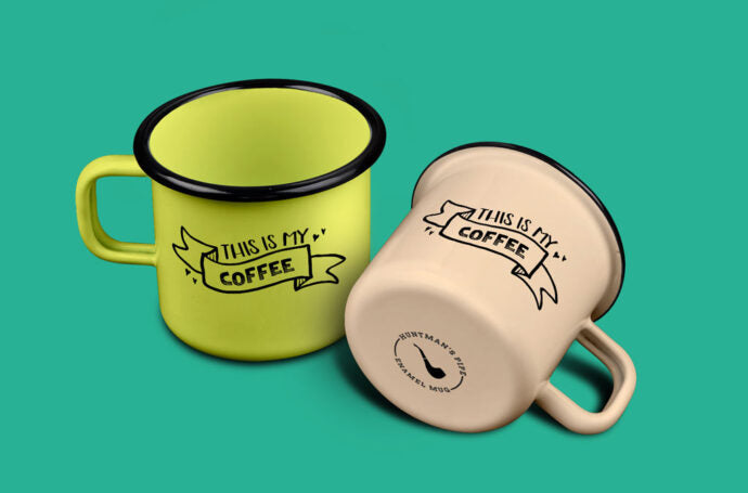 Enamel Mug PSD Mockup Templates