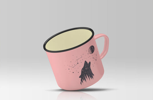 Enamel Mug Set for Mockup