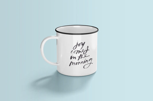 Enamel Mug Template for Mockup Design