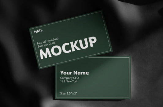 Fabric Mockup for Business Cards