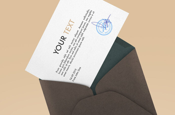 Floating Envelope Mockup for Graphic Designers