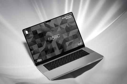 Floating Fabric Mockup of MacBook Pro