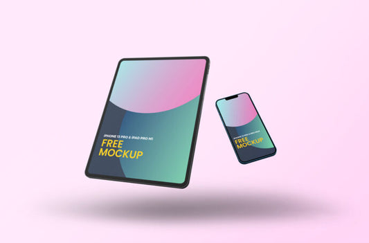 Floating Mockup of iPad and iPhone